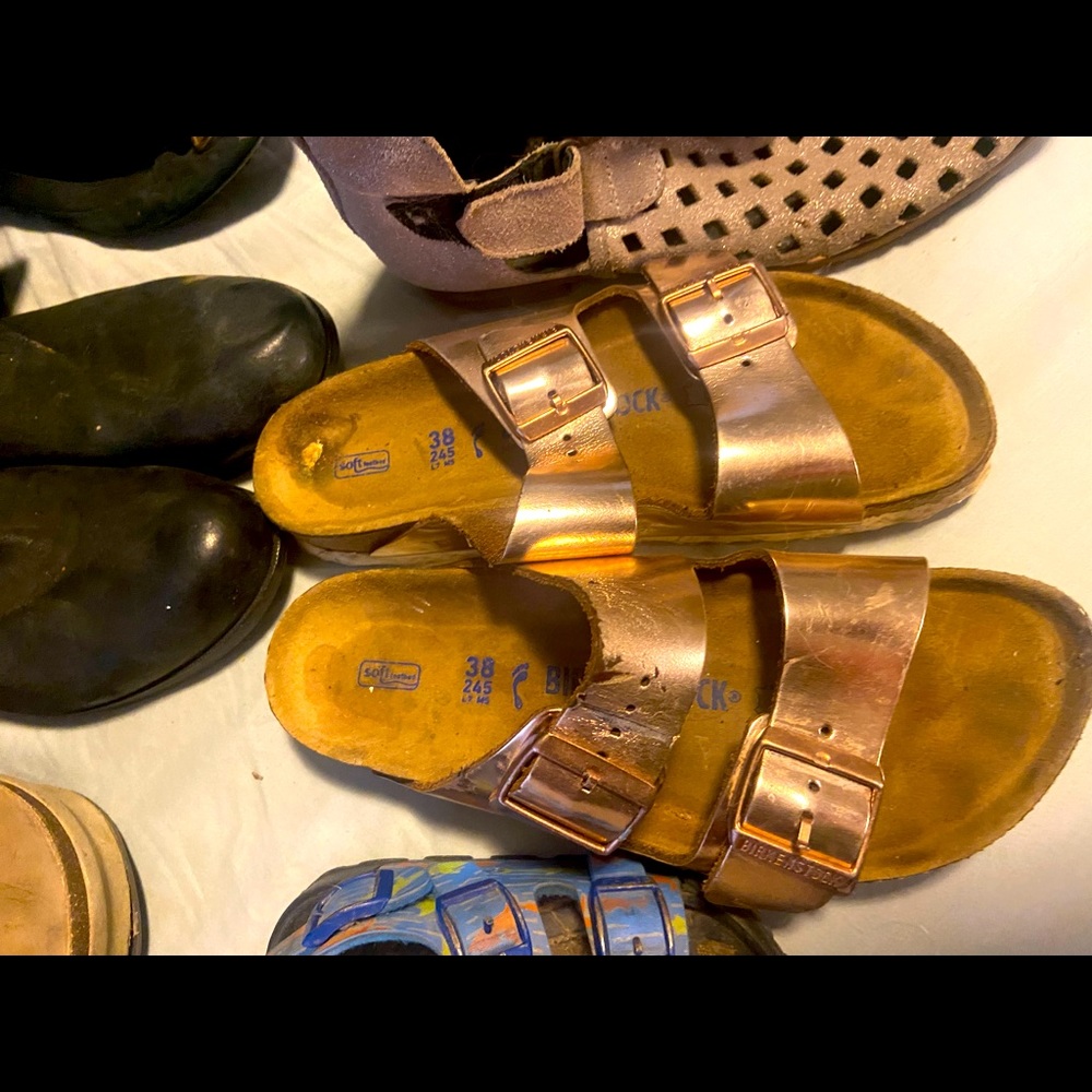 Rose gold Birkenstocks - size 38